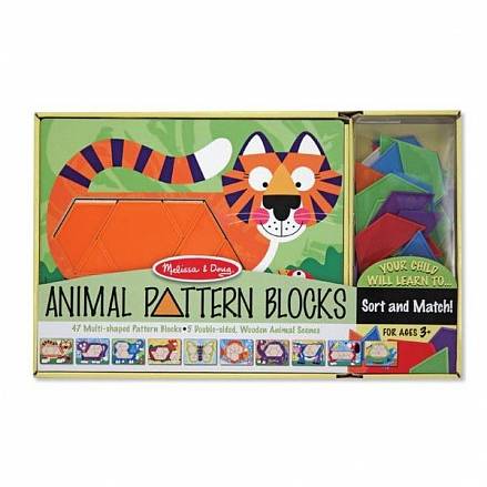 Трафарет с блоками на досках "Животные" из серии "Первые навыки" 